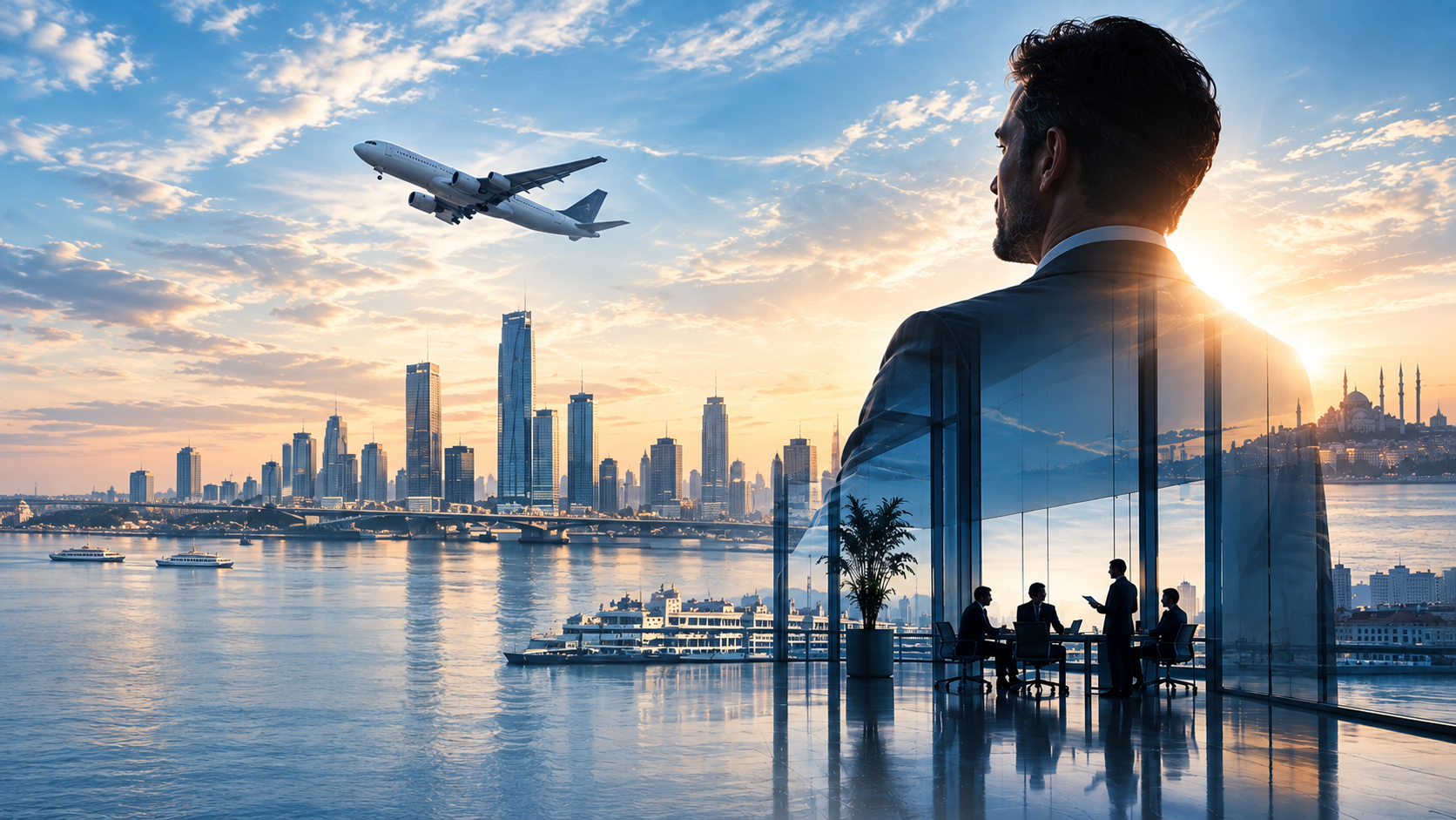 Business leaders, aviation and connected technology